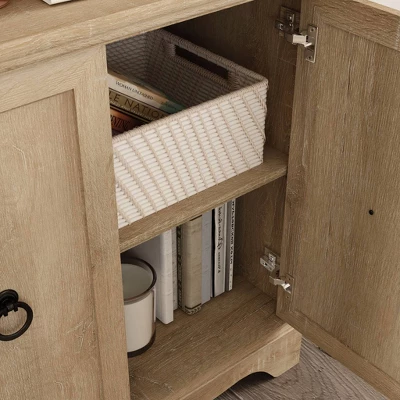 72.32" 3 Open Shelves Adaline Café Library Vertical Bookcase Orchard Oak - Sauder 9 72.32" 3 Open Shelves Adaline Café Library Vertical Bookcase Orchard Oak - Sauder - Image 7