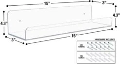 Sorbus Acrylic Wall Ledge Floating Shelf 8 Sorbus Acrylic Wall Ledge Floating Shelf -Office Furniture GUEST 9c6b1e57 6075 4365 a0f6 4426bc62009c