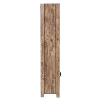 59.45" Norwood Range Bookshelf Wood And Black Metal Oak - OneSpace 7 59.45" Norwood Range Bookshelf Wood And Black Metal Oak - OneSpace - Image 5