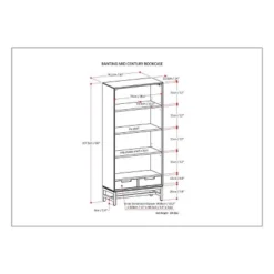 66" Devlin Mid-Century Bookshelf Walnut Brown - WyndenHall 17 66" Devlin Mid-Century Bookshelf Walnut Brown - WyndenHall -Office Furniture GUEST a13ebfaf a9ab 4992 9bc8 5c2ac22ba7f6