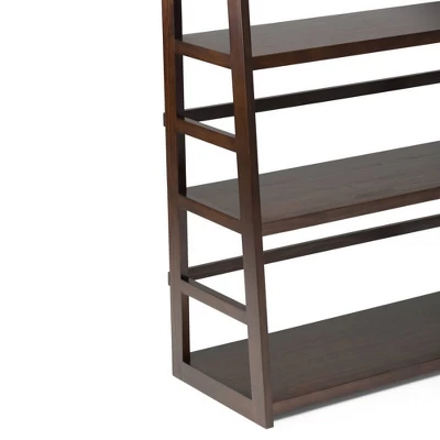 72" Normandy Wide Ladder Shelf Bookshelf Brunette Brown - WyndenHall 4 72" Normandy Wide Ladder Shelf Bookshelf Brunette Brown - WyndenHall - Image 2