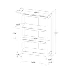 48" Carson 3 Shelf Bookcase - Threshold -Office Furniture GUEST a35a203d 2822 4d50 8eed 8de12cce8680