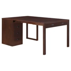 Expanding Desk With Ottoman And Converts To Table Expresso Brown - Stakmore -Office Furniture GUEST a3bf404d 1e3e 4bc9 9a1b 5eb8f94dd7a4
