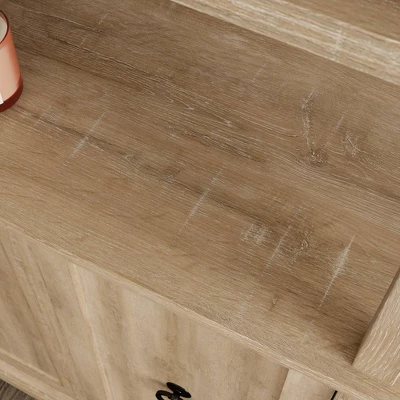 72.32" 3 Open Shelves Adaline Café Library Vertical Bookcase Orchard Oak - Sauder 5 72.32" 3 Open Shelves Adaline Café Library Vertical Bookcase Orchard Oak - Sauder - Image 3