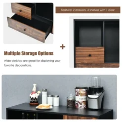 Costway Lateral Mobile Filing Cabinet Large Printer Stand W/2 Drawers Open Shelves Black 17 Costway Lateral Mobile Filing Cabinet Large Printer Stand W/2 Drawers Open Shelves Black -Office Furniture GUEST a7c5c96e a250 40b8 8f56 ae95de39ed31