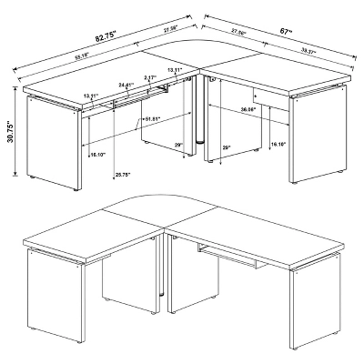 Skylar L-Shape Office Desk Set Cappuccino - Coaster 13 Skylar L-Shape Office Desk Set Cappuccino - Coaster - Image 11