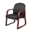 Mahogany Reception Chair - Boss Office Products -Office Furniture GUEST a90ec264 c76d 473d 9f0c ebe8570a9683