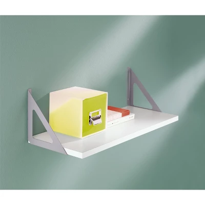 Dolle Lite Shelf Silver TRI Shelf Bracket Set - White 3 Dolle Lite Shelf Silver TRI Shelf Bracket Set - White