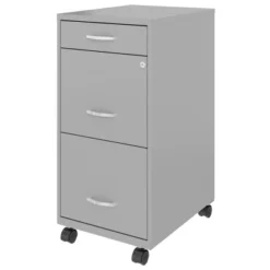 Space Solutions 18 Inch Wide Metal Mobile Organizer File Cabinet For Office Supplies & Hanging File Folders W/ Pencil Drawer & 3 File Drawers, Silver 7 Space Solutions 18 Inch Wide Metal Mobile Organizer File Cabinet For Office Supplies & Hanging File Folders W/ Pencil Drawer & 3 File Drawers, Silver -Office Furniture GUEST aa679fa6 3935 4ec1 b392 fa8972f1b89e