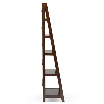 72" Normandy Wide Ladder Shelf Bookshelf Brunette Brown - WyndenHall 7 72" Normandy Wide Ladder Shelf Bookshelf Brunette Brown - WyndenHall - Image 5