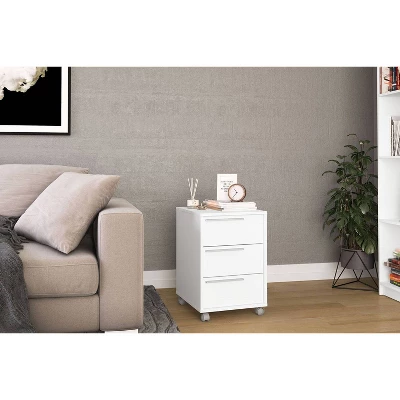 Maia 3 Drawer File Cabinet White - Polifurniture 4 Maia 3 Drawer File Cabinet White - Polifurniture - Image 2