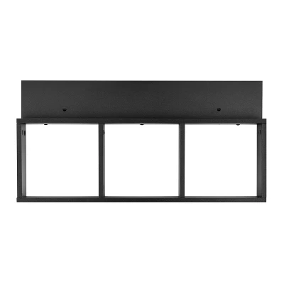 31.5" X 15.7" Rustic Floating Triple Cubby Shelf - Danya B. 10 31.5" X 15.7" Rustic Floating Triple Cubby Shelf - Danya B. - Image 8