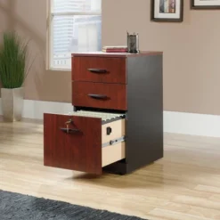 Via 3 Drawer Storage Pedestal Classic Cherry Red - Sauder 9 Via 3 Drawer Storage Pedestal Classic Cherry Red - Sauder -Office Furniture GUEST ae77cc6a 9986 452b a2fc b109d49010c7