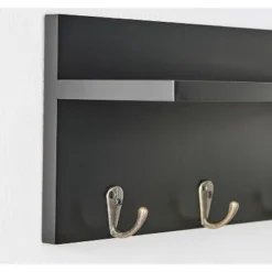 18" Utility Shelf With Pocket And Hanging Hooks Black - Danya B. -Office Furniture GUEST ae9a8ea5 9d7e 4b1c 9987 7edbc96f3d86