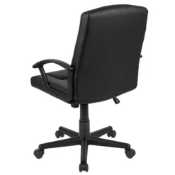Emma And Oliver Mid-Back Black LeatherSoft-Padded Task Office Chair With Arms 23 Emma And Oliver Mid-Back Black LeatherSoft-Padded Task Office Chair With Arms -Office Furniture GUEST aebb8a19 25e7 43c4 ad3f 6999a37fd435