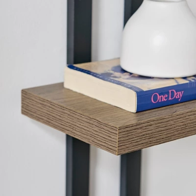 36" X 11" 4 Tier Ladder Bracket Floating Wall Shelf Unit - Danya B. 12 36" X 11" 4 Tier Ladder Bracket Floating Wall Shelf Unit - Danya B. - Image 10