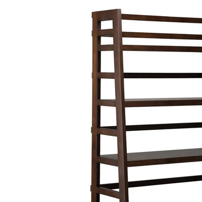 72" Normandy Wide Ladder Shelf Bookshelf Brunette Brown - WyndenHall 5 72" Normandy Wide Ladder Shelf Bookshelf Brunette Brown - WyndenHall - Image 3
