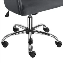 Yaheetech Modern Velvet Desk Chair Soft Height-Adjustable 360°Swivel Computer Chair -Office Furniture GUEST b32a5a42 ed7e 4670 bb92 cd7e14c34c64