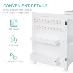 Best Choice Products Sewing Machine Table & Desk W/ Craft Storage And Bins -Office Furniture GUEST b50a5585 1a2f 4b77 8067 f5a238dc937d