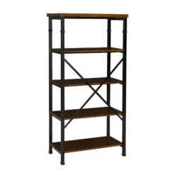 54" Austin Bookshelf Brown - Linon -Office Furniture GUEST b65a5112 5984 418f 923c 242e490aa345
