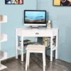 Costway Triangle Computer Desk Corner Office Desk Laptop Table W/ Drawer Shelves Rustic White 1 Costway Triangle Computer Desk Corner Office Desk Laptop Table W/ Drawer Shelves Rustic White -Office Furniture GUEST b72cb436 b231 44f9 9916 65d700c68af1