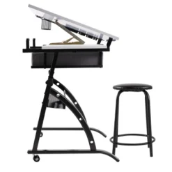 Core Drawing Table And Stool Set Charcoal Black/White - Studio Designs 24 Core Drawing Table And Stool Set Charcoal Black/White - Studio Designs -Office Furniture GUEST b85e83d2 7983 46fd 8039 6183a9db5a6b