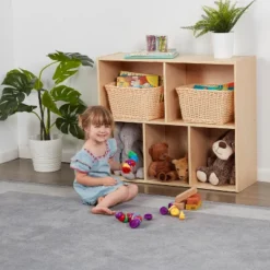 ECR4Kids Streamline 5-Compartment Storage Cabinet, 30in, Classroom Furniture -Office Furniture GUEST bdd1d0ae edc3 47eb 8ce5 f18ac5d10876