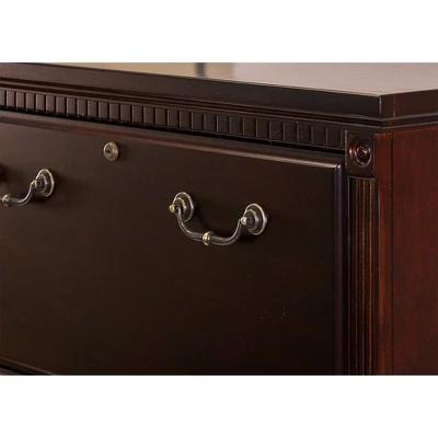 53.25" Huntington Club Four Drawer File Cabinet Cherry - Martin Furniture 5 53.25" Huntington Club Four Drawer File Cabinet Cherry - Martin Furniture - Image 3