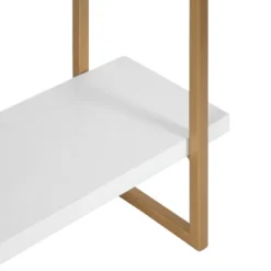 20" X 30" Leigh Wood And Metal Wall Shelf White/Gold - Kate & Laurel All Things Decor 12 20" X 30" Leigh Wood And Metal Wall Shelf White/Gold - Kate & Laurel All Things Decor -Office Furniture GUEST bf336944 ee94 4360 a6d4 7a41154f5aac