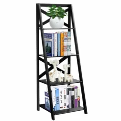 2 Pcs 4-Tier Ladder Shelf Bookshelf Bookcase Storage Display Leaning Home Office 15 2 Pcs 4-Tier Ladder Shelf Bookshelf Bookcase Storage Display Leaning Home Office -Office Furniture GUEST bf978140 93cd 40b4 be67 a87b23ffa392