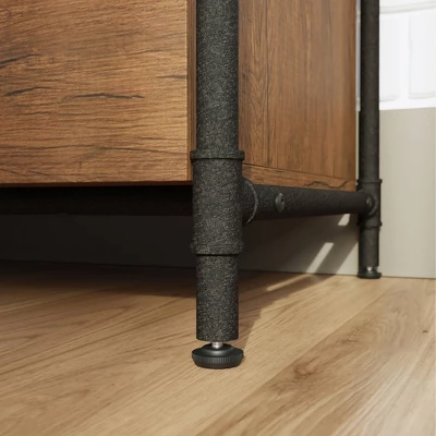 2 Drawer Iron City Lateral File Cabinet Checked Oak - Sauder 8 2 Drawer Iron City Lateral File Cabinet Checked Oak - Sauder - Image 6