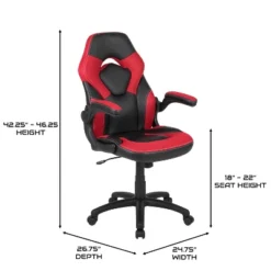 BlackArc Gamma Gaming Desk & Chair Set - Black & Red High Back Gaming Chair With Flip-Up Arms; Desk With Detachable Headphone Hook/Cupholder 21 BlackArc Gamma Gaming Desk & Chair Set - Black & Red High Back Gaming Chair With Flip-Up Arms; Desk With Detachable Headphone Hook/Cupholder -Office Furniture GUEST bfb78509 62a7 452a 94c7 5b918b22832e