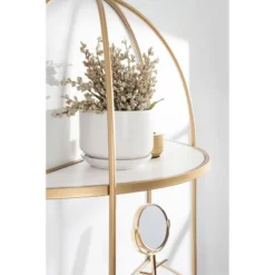 21" X 32" Freade Tiered Decorative Wall Shelf White/Gold - Kate & Laurel All Things Decor 15 21" X 32" Freade Tiered Decorative Wall Shelf White/Gold - Kate & Laurel All Things Decor -Office Furniture GUEST c17a142e 1205 4e98 a891 bd978275cedc