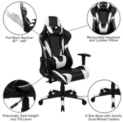 Flash Furniture Gaming Desk And Reclining Gaming Chair Set With Cup Holder, Headphone Hook, And Monitor/Smartphone Stand 17 Flash Furniture Gaming Desk And Reclining Gaming Chair Set With Cup Holder, Headphone Hook, And Monitor/Smartphone Stand -Office Furniture GUEST c3646ff0 dd4e 4414 a23f ff496924574e