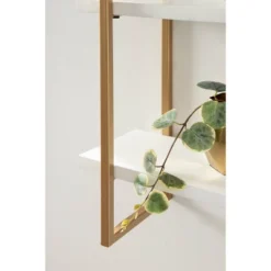 20" X 30" Leigh Wood And Metal Wall Shelf White/Gold - Kate & Laurel All Things Decor 15 20" X 30" Leigh Wood And Metal Wall Shelf White/Gold - Kate & Laurel All Things Decor -Office Furniture GUEST c51bc059 3f6a 42af 8511 618e523ab0ba
