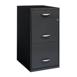 Space Solutions 18" Deep 3 Drawer Metal Organizer File Cabinet With Pencil Drawer -Office Furniture GUEST c54338d4 53e7 4b18 8ed3 248b69d15a32