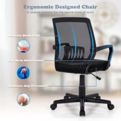 Costway Height Adjustable Mid-Back Mesh Chair Executive Chair W/ Lumbar Support 15 Costway Height Adjustable Mid-Back Mesh Chair Executive Chair W/ Lumbar Support -Office Furniture GUEST cada2f84 1bbb 4adc 9c03 df6e68790c72