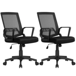 Yaheetech Adjustable Mid-Back Office Chair Computer Chair With Wheels 22 Yaheetech Adjustable Mid-Back Office Chair Computer Chair With Wheels -Office Furniture GUEST cda7bd30 0ed6 4247 840c 5ef789a829b9