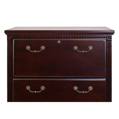 53.25" Huntington Club Four Drawer File Cabinet Cherry - Martin Furniture 6 53.25" Huntington Club Four Drawer File Cabinet Cherry - Martin Furniture - Image 4