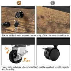 Yaheetech Vintage File Cabinet With 3 Drawers For Home And Office 17 Yaheetech Vintage File Cabinet With 3 Drawers For Home And Office -Office Furniture GUEST ceba5a7c 0d66 40a2 b438 ab8d14bcde34