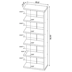 70.75" Rustic 5 Shelf Bookcase Weathered Gray - Coaster -Office Furniture GUEST cf12e869 419d 44c7 bf1a f7cdbdab517a