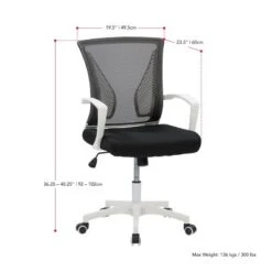 Workspace Ergonomic Mesh Back Office Chair - CorLiving -Office Furniture GUEST d02a15af 41a7 4991 8b9d b6d9b7fb87ef