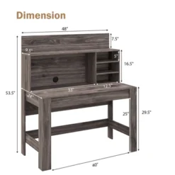 Costway Computer Desk Wooden Writing Desk Modern Home Office Workstation PC Laptop Table For Small Space 16 Costway Computer Desk Wooden Writing Desk Modern Home Office Workstation PC Laptop Table For Small Space -Office Furniture GUEST d02afbb1 b400 4ce7 97d7 1ca067d58981