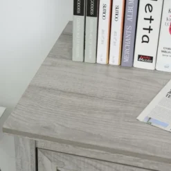 HOMCOM Retro Wooden 2-Drawer Lateral File Chest Cabinet Pedestal For Document Storage With Hanging Bar For Letter/Legal Size, Gray -Office Furniture GUEST d1614bc4 0895 4e53 9941 00b4e81c8cf3