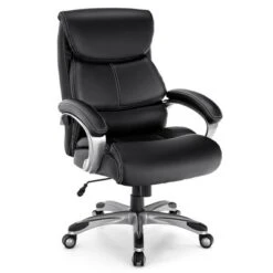 Costway 400LBS Big & Tall High Back Adjustable Swivel Leather Office Chair -Office Furniture GUEST d2282ce0 4576 4965 8100 30c1d7b7dd86