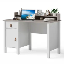 Costway Computer Desk Home Office Writing Workstation W/ Drawer & Hutch -Office Furniture GUEST d4ccf964 5816 4031 b874 7fb0d7ec45bc