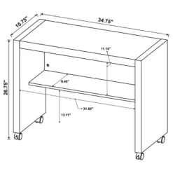 Skeena Mobile Desk Return Cappuccino - Coaster -Office Furniture GUEST d720eb45 7dc4 403e 93ab e7d2e7418c80 1