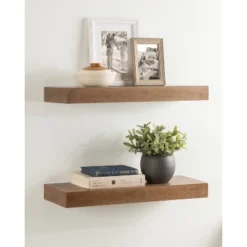 2pc 24" Havlock Wood Shelf Set - Kate & Laurel All Things Decor -Office Furniture GUEST d8567ef5 6577 41ce ade9 6761a6a8e5d7