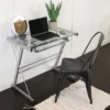 Glass Computer Desk With Keyboard Tray Silver - Saracina Home 2 Glass Computer Desk With Keyboard Tray Silver - Saracina Home -Office Furniture GUEST d8f7a4cc 7958 4f17 ad1d af0f645e8e0f