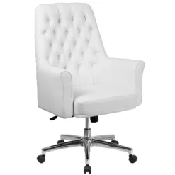 Merrick Lane Office Chair Ergonomic Executive Tufted Mid-Back With Padded Arms 360° Swivel And Adjustable Height -Office Furniture GUEST d9e20969 3553 45aa adb4 483e17dedd7f